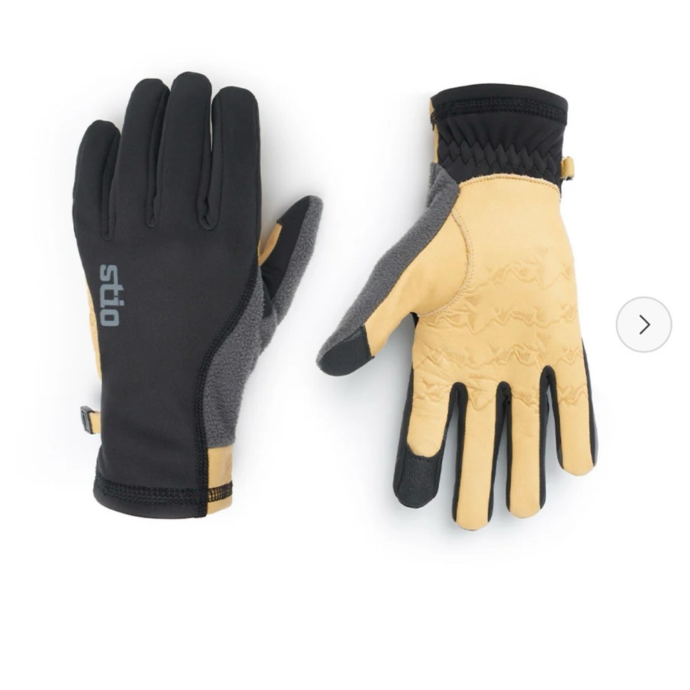 STIO Men’s Trail Creek Gloves, Large, Black and Tan, EUC